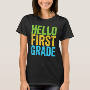 Camiseta Hola Primer Grado Grado Gracioso Primer Grado De V