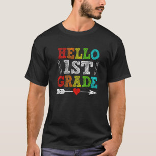 Camiseta Hola, primer grado, niños y profesores