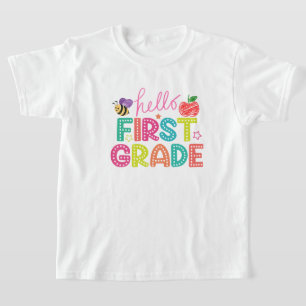 Camiseta Hola Primer Grado Regalo de Abejorro para el Reg