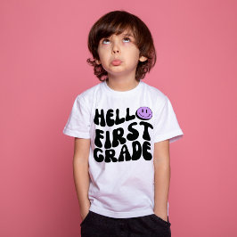 Camiseta Hola primer grado Retro 1er grado de vuelta a la e