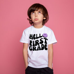 Camiseta Hola Primer Grado Retro 1er Grado Regreso a la Esc