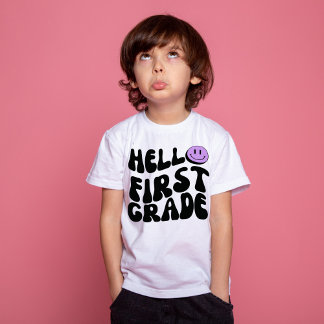 Camiseta Hola Primer Grado Retro 1er Grado Regreso a la Esc