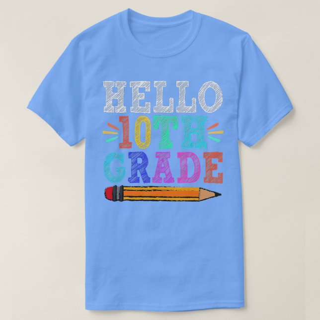Camiseta Hola profesor de 10° grado Grado Gracioso de vuelt (Diseño del anverso)