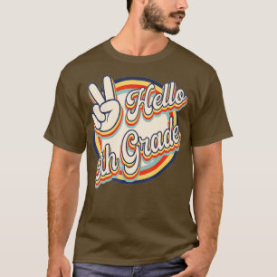 Camiseta Hola profesor de 5° grado y estudiante retro de vu