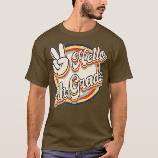 Camiseta Hola profesor de 5° grado y estudiante retro de vu