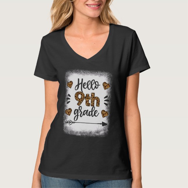 Camiseta Hola Profesor De 9º Grado Primer Día De La Escuela (Anverso)