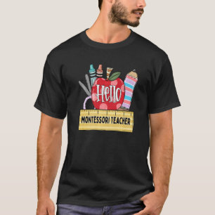 Camiseta Hola profesor de Apple Montessori