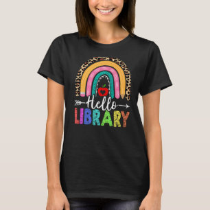 Camiseta Hola Profesor De Biblioteca Rainbow Leopard De Vue