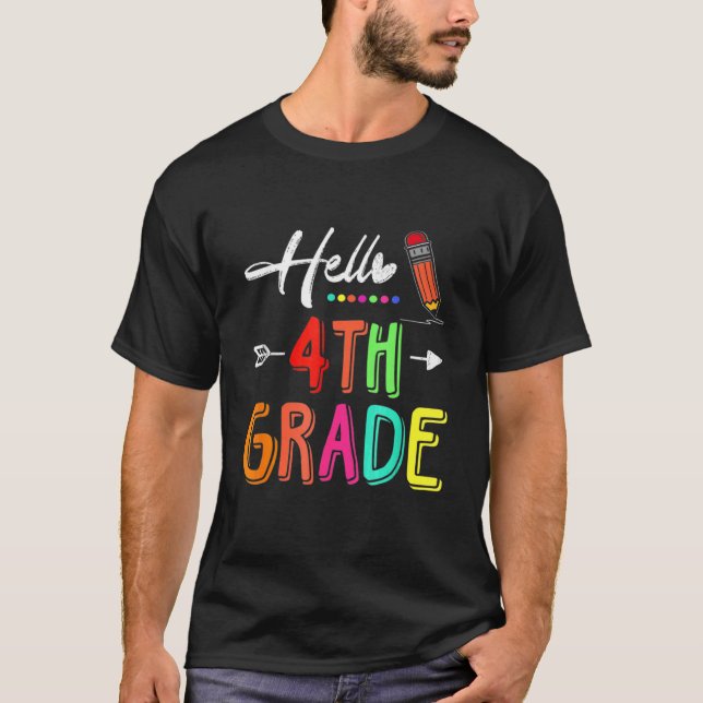 Camiseta Hola, profesor de cuarto grado del equipo de 4º gr (Anverso)