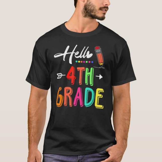 Camiseta Hola, profesor de cuarto grado del equipo de 4º gr (Anverso)