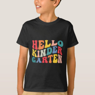 Camiseta hola profesor de equipo de kindergarten de vuelta 