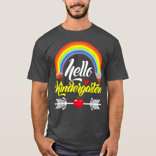 Camiseta Hola profesor de guardería Rainbow Kinder de vuelt