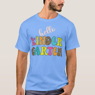 Camiseta Hola, profesor de Kinder Garten de vuelta a la esc