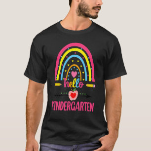 Camiseta Hola profesor de kindergarten Imprimir arcoiris Ap