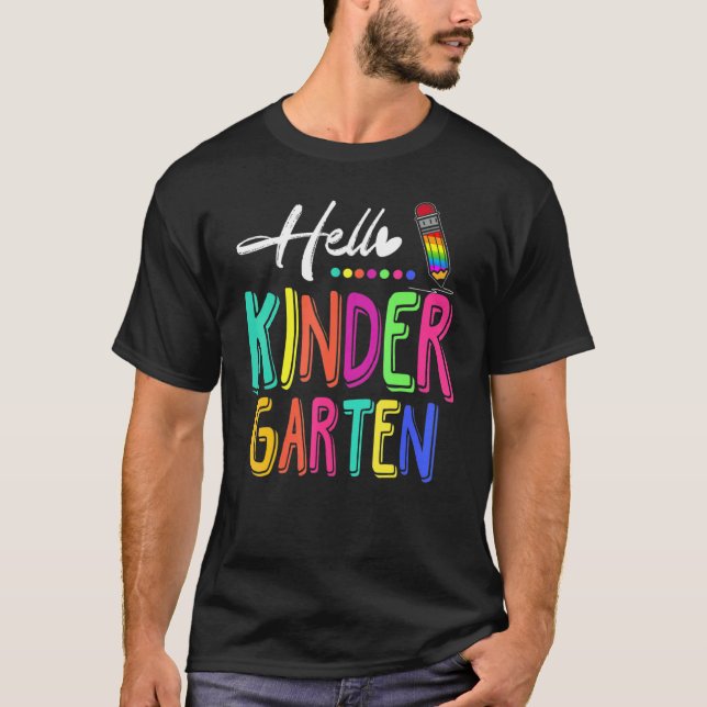 Camiseta Hola Profesor De Kindergarten Team De Vuelta A Sc (Anverso)