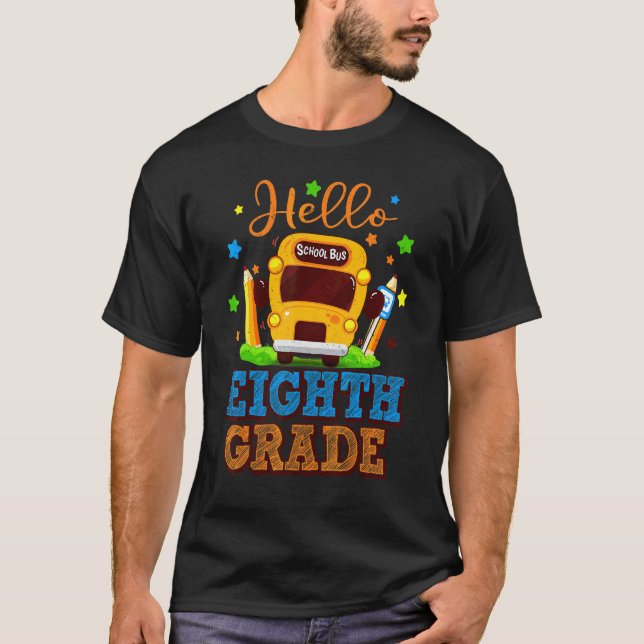 Camiseta Hola profesor de octavo grado 8vo primer día de es (Anverso)