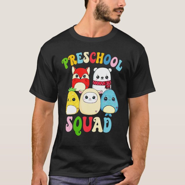 Camiseta Hola profesor de preescolar estudiante Kinder Squa (Anverso)