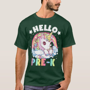 Camiseta Hola Profesor De PreK Unicorn De Vuelta A Los Chic
