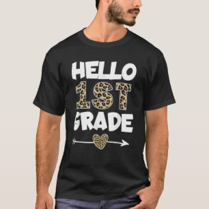 Camiseta Hola profesor de primer curso de Leopardo de prime