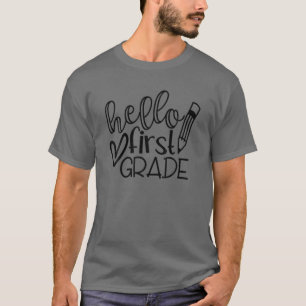 Camiseta Hola Profesor De Primer Grado De Vuelta A La Escue