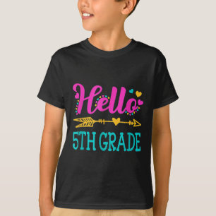Camiseta Hola profesor de quinto grado divertido de regreso