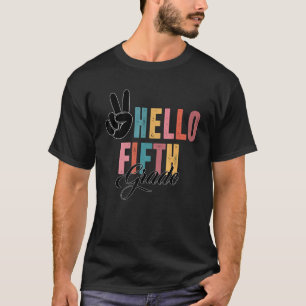 Camiseta Hola Profesor De Quinto Grado Primer Día De La Esc