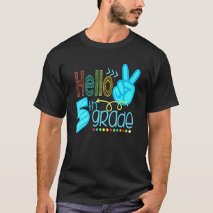 Camiseta Hola Profesor De Quinto Grado Primer Día De La Esc