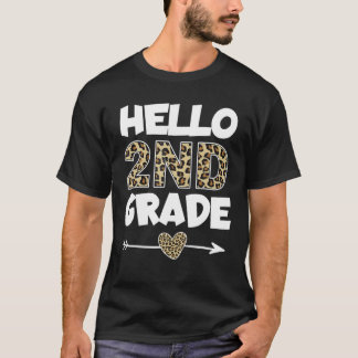 Camiseta Hola Profesor De Segundo Grado De Impresión De Leo