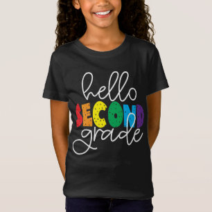 Camiseta Hola profesor de segundo grado primer día de T-Shi
