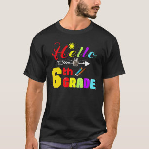 Camiseta Hola profesor de sexto grado de Leopard Print