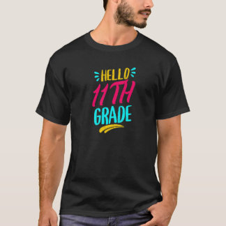 Camiseta Hola profesor de undécimo grado primer día de clas