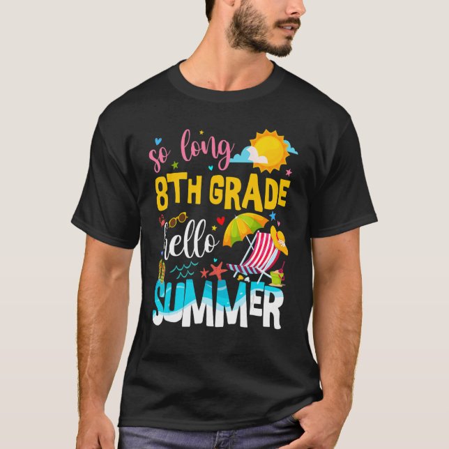 Camiseta Hola profesor de verano de clase 8 Vac (Anverso)