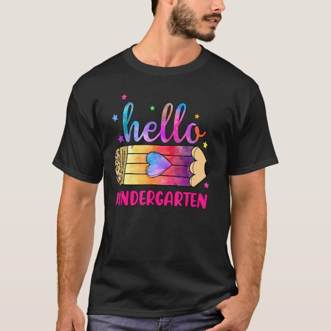 Camiseta Hola Profesor De Vibes De Kindergarten De Vuelta A (Anverso)