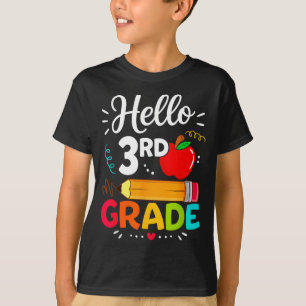 Camiseta Hola profesor divertido de 3er grado de vuelta al