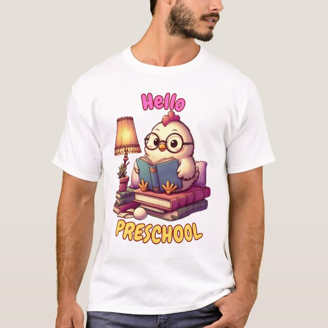 Camiseta Hola profesor divertido de preescolar (Anverso)