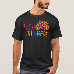 Camiseta Hola Profesor Estudiante De Arcoiris De 6º Grado D