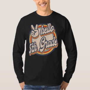 Camiseta Hola Profesor Retro De Quinto Grado Primer Día De