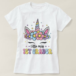 Camiseta Hola Profesora de Primer Grado Coquette Lazo de Lá