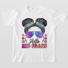 Camiseta Hola Profesora de Segundo Grado con Lazo Coquette