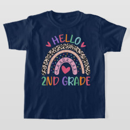 Camiseta Hola Profesora de Segundo Grado con Lazo Coquette