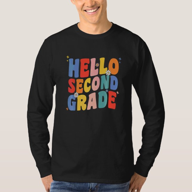 Camiseta Hola profesora de segundo grado de vuelta a la esc (Anverso)