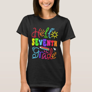 Camiseta Hola profesora de séptimo grado chica de vuelta al