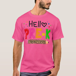 Camiseta Hola profesora pre-k de vuelta a la escuela profes
