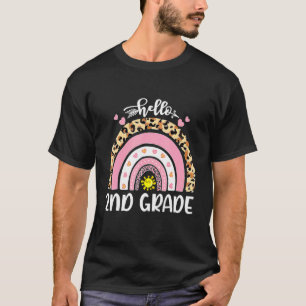 Camiseta Hola, profesores de arco iris de 2º grado, niños d