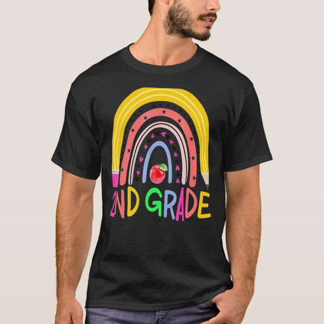 Camiseta Hola, profesores de arco iris de 2º grado, niños d (Anverso)