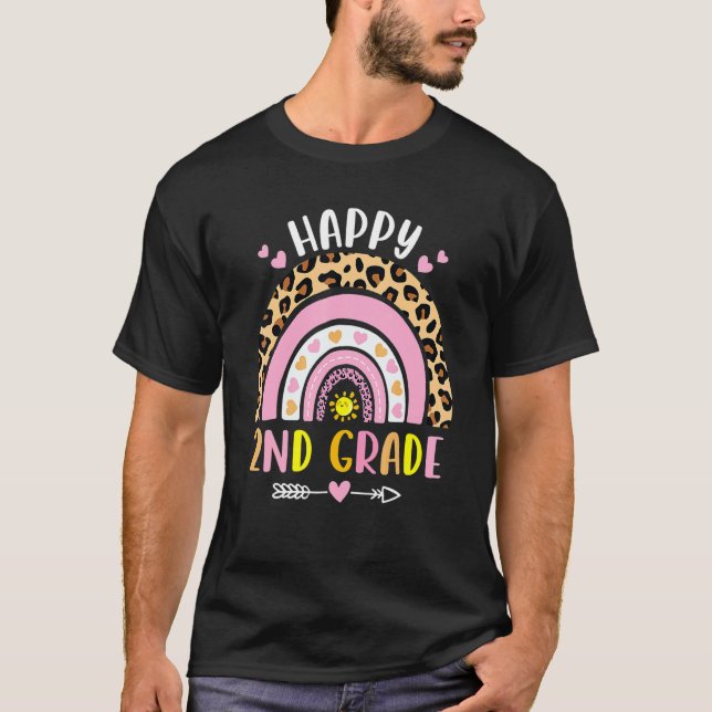 Camiseta Hola, profesores de arco iris de 2º grado, niños d (Anverso)