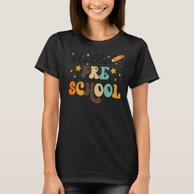 CAMISETA HOLA PROFESORES DE LA ESCUELA PRIMARIA DE VUELTA A (Anverso)