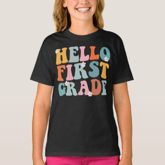 Camiseta Hola profesores de primer grado Chicas de vuelta a