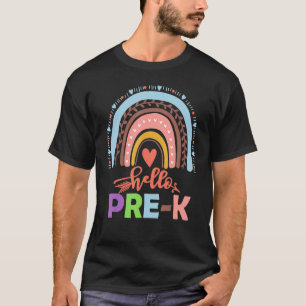 Camiseta Hola Profesores Preescolares De K. Arcoiris Primer