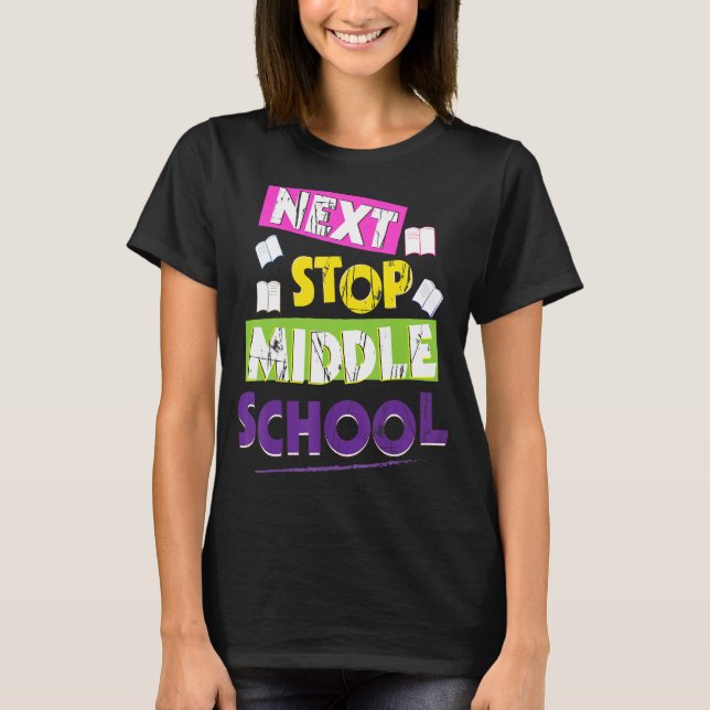 Camiseta Hola Próxima Parada Graduación De Secundaria Media (Anverso)